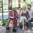 Load image into Gallery viewer, 4-in-1 Double Pet Stroller with Detachable Carrier and Travel Carriage
