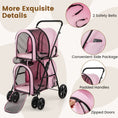 Load image into Gallery viewer, 4-in-1 Double Pet Stroller with Detachable Carrier and Travel Carriage