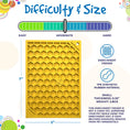 Load image into Gallery viewer, Yellow honeycomb-patterned enrichment lick mat for dogs and cats, measuring 7x5 inches, made of TPE synthetic rubber.