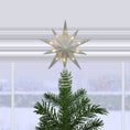 Load image into Gallery viewer, 12" Lit Silver Glitter Star Tree Topper - Southlake Paws