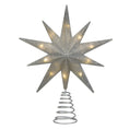 Load image into Gallery viewer, 12" Lit Silver Glitter Star Tree Topper - Southlake Paws
