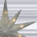 Load image into Gallery viewer, 12" Lit Silver Glitter Star Tree Topper - Southlake Paws
