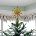 Load image into Gallery viewer, 12" Lit Gold Glitter Star Tree Topper - Southlake Paws
