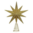 Load image into Gallery viewer, 12" Lit Gold Glitter Star Tree Topper - Southlake Paws