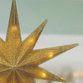 Load image into Gallery viewer, 12" Lit Gold Glitter Star Tree Topper - Southlake Paws