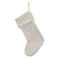 Load image into Gallery viewer, White Plush Cable Knit Stocking - Southlake Paws