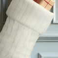 Load image into Gallery viewer, White Plush Cable Knit Stocking - Southlake Paws