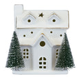 Load image into Gallery viewer, Lit Ceramic House With Trees - Southlake Paws