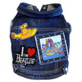 Load image into Gallery viewer, Rock Star (The Beatles) Yellow Submarine Denim Dog Jacket alternate view