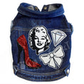 Load image into Gallery viewer, Marilyn Monroe Denim Dog Jacket alternate view