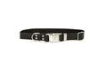 Load image into Gallery viewer, Modern Style Quick-Release Midnight Black Leather Dog Collar