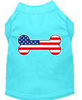 Load image into Gallery viewer, Pet Dog & Cat Shirt Screen Printed, "Bone Shaped American Flag"