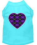 Load image into Gallery viewer, Pet Shirt "Argyle Heart Purple"