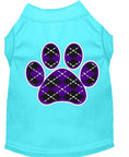 Load image into Gallery viewer, Pet Shirt "Argyle Paw Purple"