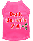 Load image into Gallery viewer, Christmas Pet Dog & Cat Shirt Screen Printed, "Deck The Halls, Y'all"
