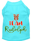 Load image into Gallery viewer, Christmas Pet Dog & Cat Shirt Screen Printed, "Team Rudolph"
