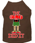 Load image into Gallery viewer, Christmas Pet Dog & Cat Shirt Screen Printed, "The Elf Did It"