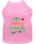 Load image into Gallery viewer, Christmas Pet Dog & Cat Shirt Screen Printed, "I Can't, Santa is Watching"