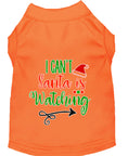 Load image into Gallery viewer, Christmas Pet Dog & Cat Shirt Screen Printed, "I Can't, Santa is Watching"