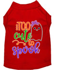 Load image into Gallery viewer, Halloween Pet Dog & Cat Shirt, "Too Cute To Spook - Girly Ghost"