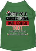 Load image into Gallery viewer, Christmas Pet Dog & Cat Shirt Screen Printed, "North Pole Correctional"