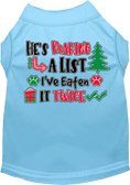 Load image into Gallery viewer, Christmas Pet Dog and Cat Shirt, "He's Making A List, I've Eaten It Twice"