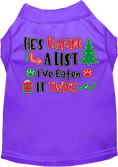 Load image into Gallery viewer, Christmas Pet Dog and Cat Shirt, "He's Making A List, I've Eaten It Twice"