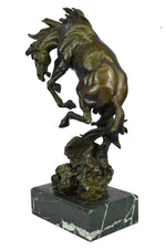 Large Art Deco Hot Cast Collectible Arabian Racing Horse Bronze Sculpture Figure