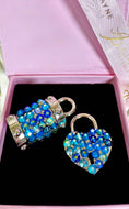 Load image into Gallery viewer, Blue Swarovski Crystal Love Charm Set by Allysa Payne Beverly Hills