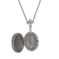 Load image into Gallery viewer, Sitting Cat Oval Enamel Locket Necklace 24"