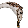 Load image into Gallery viewer, Cosmo Horse Handle Handbag In Iridescent White Python