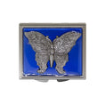 Load image into Gallery viewer, Blue Enamel Butterfly Compact Mirror
