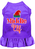 Load image into Gallery viewer, Christmas Pet Dress Screen Printed, "Middle Elf"