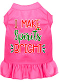 Load image into Gallery viewer, Christmas Pet Dress Screen Printed, "I Make Spirits Bright"