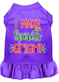 Load image into Gallery viewer, Christmas Pet Dress Screen Printed, "I Make Spirits Bright"