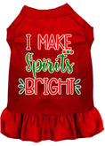 Load image into Gallery viewer, Christmas Pet Dress Screen Printed, "I Make Spirits Bright"