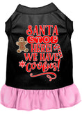 Load image into Gallery viewer, Christmas Pet Dress Screen Printed, "Santa Stop Here, We Have Cookies"