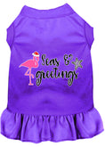 Load image into Gallery viewer, Christmas Pet Dress Screen Printed, "Seas and Greetings"
