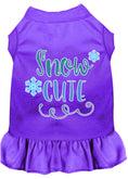 Load image into Gallery viewer, Pet Dress Screen Printed, "Snow Cute"