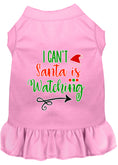 Load image into Gallery viewer, Christmas Pet Dress Screen Printed, "I Can't, Santa Is Watching"