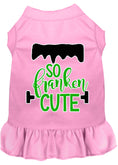 Load image into Gallery viewer, Halloween Pet Dress Screen Printed, "So Franken Cute"