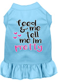 Load image into Gallery viewer, Pet Dog and Cat Dress Screen Printed, "Feed Me & Tell Me I'm Pretty"