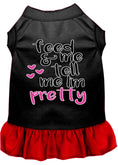 Load image into Gallery viewer, Pet Dog and Cat Dress Screen Printed, "Feed Me & Tell Me I'm Pretty"