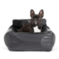 Load image into Gallery viewer, PupProtector™ Faux Leather Memory Foam Dog Car Bed - Black