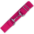 Load image into Gallery viewer, Raspberry Fizz Elastic Equestrian Belt by Southlake Paws, featuring a vibrant pink elastic band and silver metal buckles.