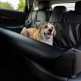 Load image into Gallery viewer, PupProtector™ Faux Leather Memory Foam Dog Car Bed - Black