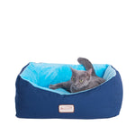 Armarkat Cat Bed Small Pet Bed Navy Blue/Sky Blue C09HSL/TL
