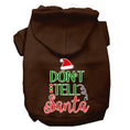 Load image into Gallery viewer, Christmas Pet Hoodie, "Don't Tell Santa"