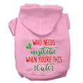 Load image into Gallery viewer, Christmas Pet Hoodie, "Who Needs Mistletoe When You're This Cute"