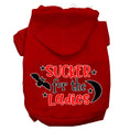 Load image into Gallery viewer, Halloween Pet Hoodie Screen Printed, "Sucker For The Ladies"